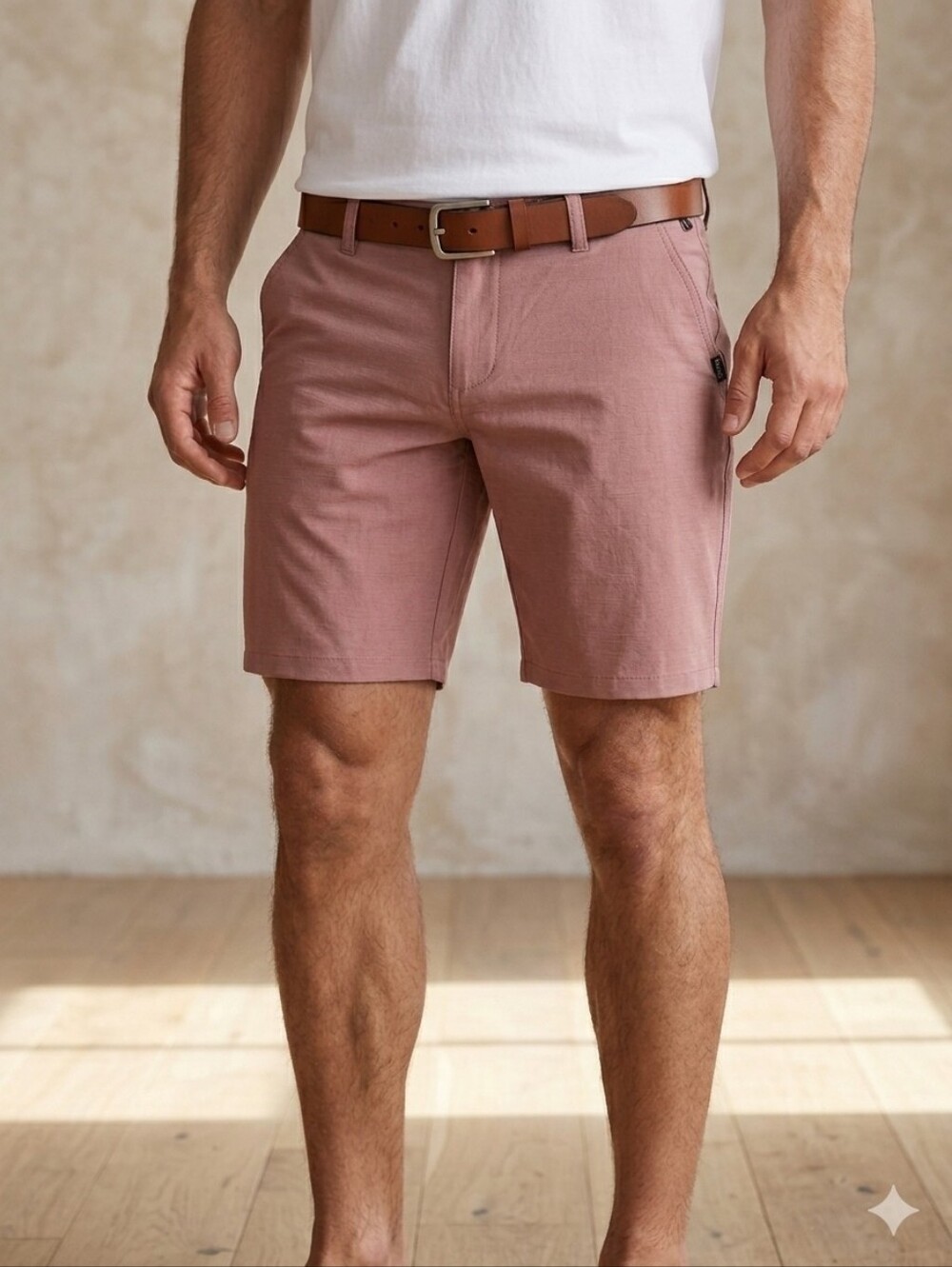FarWest Men's Stretch Textured Hybrid Shorts